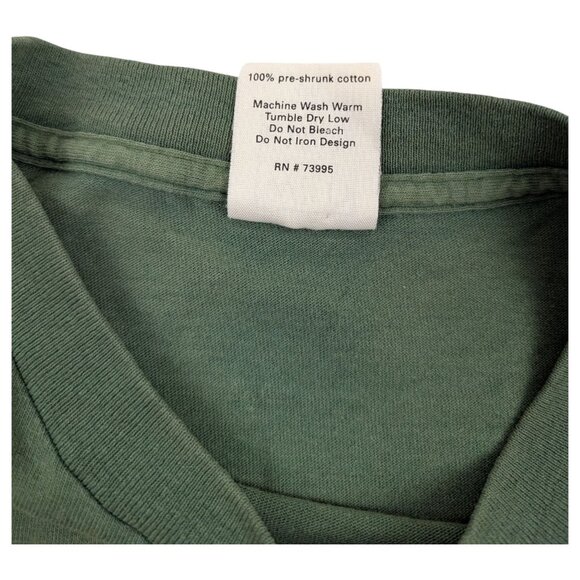 Vintage 90s Budweiser Frogs Alligator Beer Graphic T-shirt Wild Oats 2XL - Picture 9 of 11